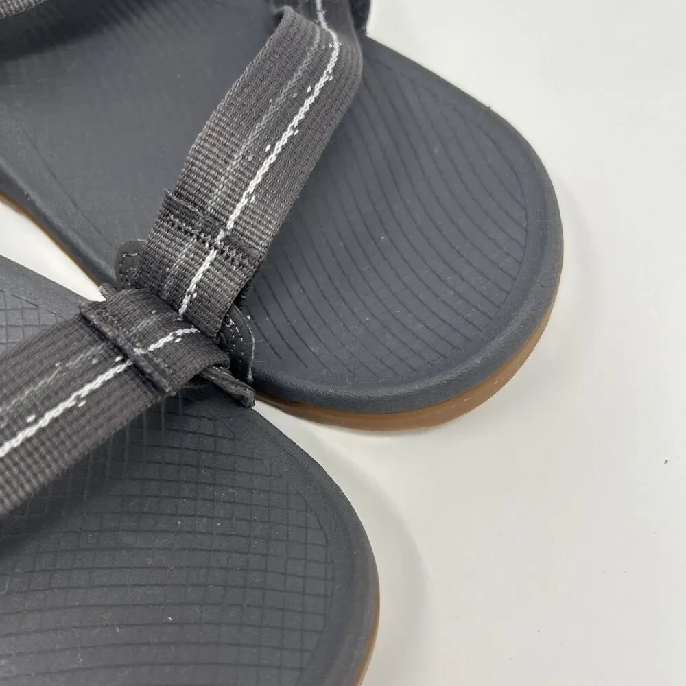 Chaco Sandals Shoes Mens Size 12 Gray Strappy Adjustable Slip On Outdoor Casual